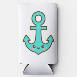 かわいいターコイズいかりお洒落- &陽気 スリム缶クーラー