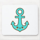 かわいいターコイズいかりお洒落- &陽気 マウスパッド (正面)