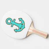 かわいいターコイズいかりお洒落- &陽気 卓球ラケット (横)