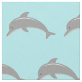 かわいいターコイズのイルカパターン生地DIYの織物 ファブリック (クローズアップ)