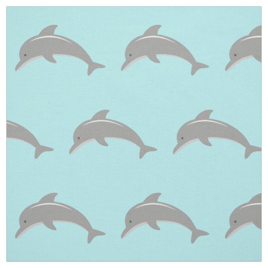 かわいいターコイズのイルカパターン生地DIYの織物 ファブリック (見本)
