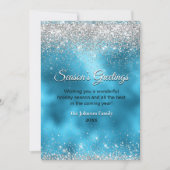 かわいいターコイズシルバーグリッタークリスマス新年 (正面)