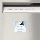 かわいいターコイズセーブザデートマグネット マグネット (インサイチュ (食洗機))