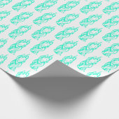 かわいいターコイズユニコーンパターンマジカル ラッピングペーパー (角)