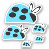 かわいいターコイズラディバグ シール (正面)