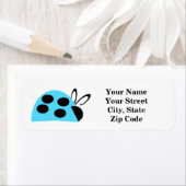 かわいいターコイズラディバグ ラベル (インサイチュ)