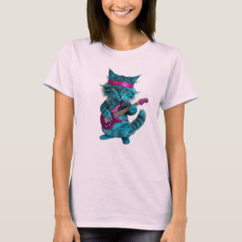 かわいいターコイズ猫Tシャツ Tシャツ