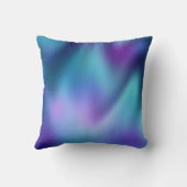 かわいいターコイズ紫フェイクグリッターモノグラム クッション (裏面)