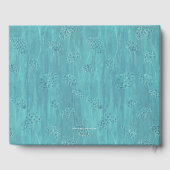 かわいいターコイズ結婚の花 ゲストブック (裏面)