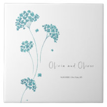 かわいいターコイズ結婚の花