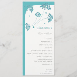 かわいいターコイズ結婚の花 プログラム