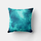 かわいいターコイズ銀フェイクグリッターモノグラム クッション (裏面)