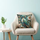 かわいいターコイズ鳥 クッション (椅子)