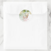 かわいいタートルサファリジャングル動物園バイバースデーパーティー ラウンドシール (バッグ)