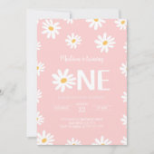 かわいいダイシーの1歳誕生日 招待状 (正面)