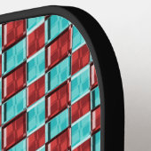 かわいいダイナースタイルチェックパターン ピックルボールラケット (左詳細)