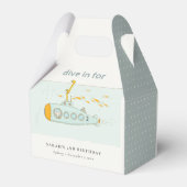 かわいいダイビング水中潜水艦の任意の年齢誕生日 フェイバーボックス (裏面サイド)