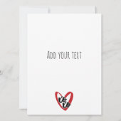 かわいいダシュントとハートバナーハッピーバレンタイン (裏面)