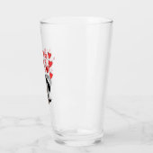 かわいいダシュントとバレンタインハート | ウィーナー犬 タンブラーグラス (左)