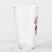 かわいいダシュントとバレンタインハート | ウィーナー犬 タンブラーグラス (右)