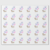 かわいいダシュントウィーナードッグラバーピンク ラッピングペーパー (フラット)
