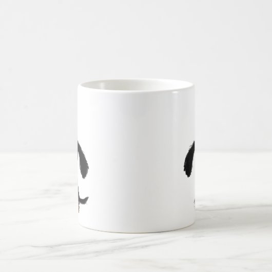 かわいいダシュンドパピードバレンタインハート コーヒーマグカップ (中央)