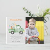 かわいいダスキーグリーンのあらゆる年齢の誕生日パーティー サンキューカード (スタンド正面)