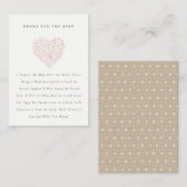 かわいいダスキー赤面フローラハート本ベイビーシャワー エンクロージャーカード (正面/裏面)