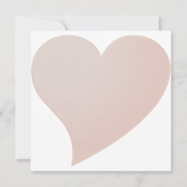 かわいいダスティピンクの大きなハートバレンタインデーのカード