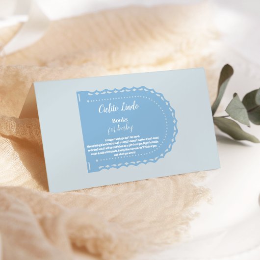 かわいいダスティブルーシエリートリンドブックスベビー エンクロージャーカード