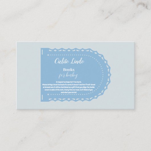 かわいいダスティブルーシエリートリンドブックスベビー エンクロージャーカード (正面)