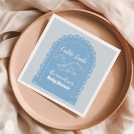 かわいいダスティブルーシエリートリンド スタンダードカクテルナプキン