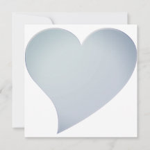 かわいいダスティブルービッグハートバレンタインデーのカード