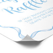 かわいいダスティブルーボウボーイベビーシャワーおむつラッフル ポスター (角)