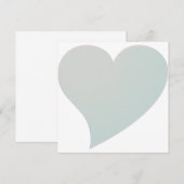 かわいいダスティ海の大きなハートバレンタインデーのカード (正面/裏面)