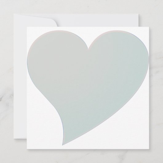 かわいいダスティ海の大きなハートバレンタインデーのカード (正面)