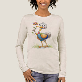 かわいいダチョウ トライブレンドTシャツ