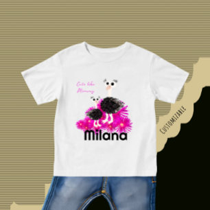 かわいいダチョウ ベビーTシャツ