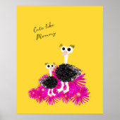 かわいいダチョウ ポスター (正面)