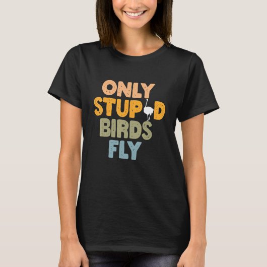 かわいいダチョウ Tシャツ (正面)