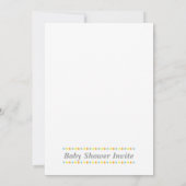 かわいいダッキーの泡風呂のベビーシャワーのパーティー 招待状 (裏面)