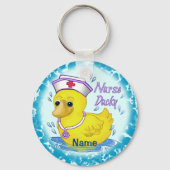 かわいいダッキー(アヒルちゃん)ナースキーチェーン キーホルダー (正面)