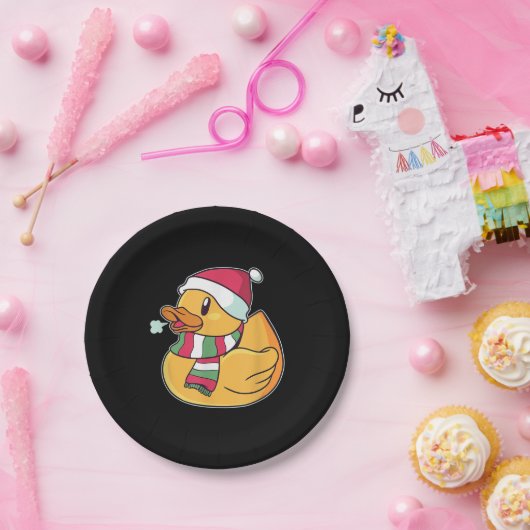 かわいいダックのクリスマス ペーパープレート (パーティー)