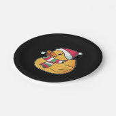 かわいいダックのクリスマス ペーパープレート (アングル)