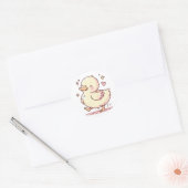 かわいいダックステッカー – かわいい動物のデザイン ラウンドシール (封筒)