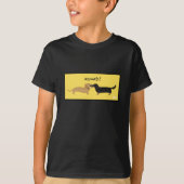 かわいいダックスフントのキス|のウインナー犬愛 Tシャツ (正面)