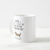 かわいいダックスフントのコーヒー茶マグ コーヒーマグカップ (正面左)