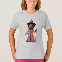 かわいいダックスフントのハロウィン子供Tシャツ Tシャツ