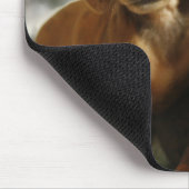 かわいいダックスフントの子犬(ブラウンか黒) マウスパッド (コーナー)