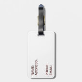 かわいいダックスフントの荷物のラベル ラゲッジタグ (裏面縦)